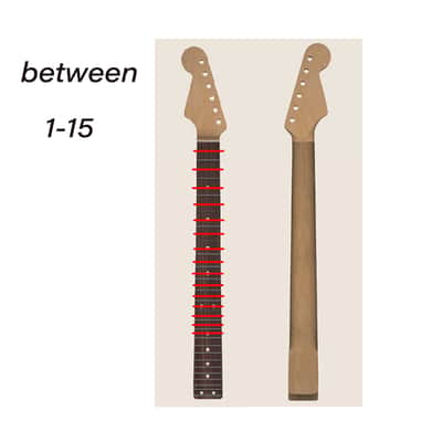 Microtonal Maple Guitar Neck with Rosewood Fingerboard -24 Frets