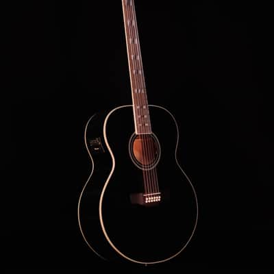 Ibanez AJ7012M1E Artwood Jumbo 12-String A/E Acoustic Guitar, Black image 8