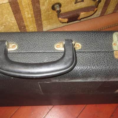 1969 Rickenbacker 3/4 size electric guitar case Black w blue interior image 2