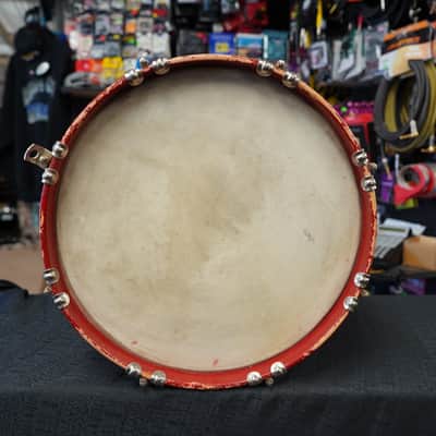 Slingerland RadioKing 1950's - Fire Engine Red Lqr. 10x14'' Maple /Mahogany Shell Vintage Snare image 9