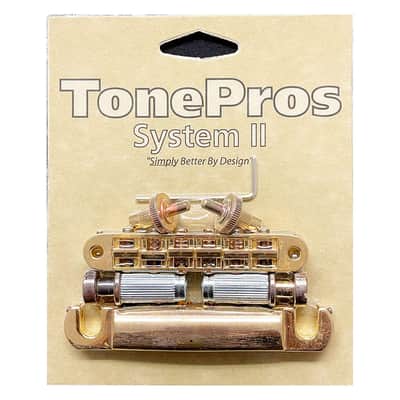 TonePros Nashville Pre-Notched Bridge & Tailpiece Set Aged Gold LPM04-AG