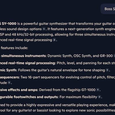 Boss SY-1000 & Sterling Jared Dimes Guitar -Combo image 11