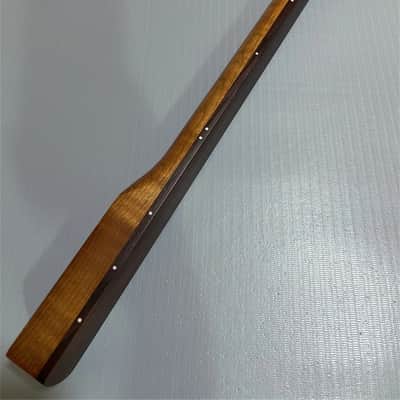 30inch 20fret Rosewood Short Scale Fretless Roasted Flame Maple Bass guitar neck heel width :56.5-57.5mm. image 2