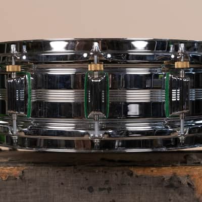 Vintage Rogers 5x14 Big R "Green Felt" Dynasonic Snare Drum image 6