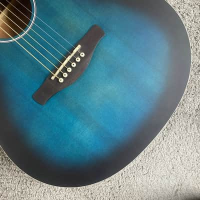 Blue Burst Cutaway Acoustic Guitar, 40 Inch, 20 Frets image 3