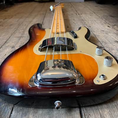 2011 Fender American Vintage '57' Precision Bass in Sunburst finish & case image 5