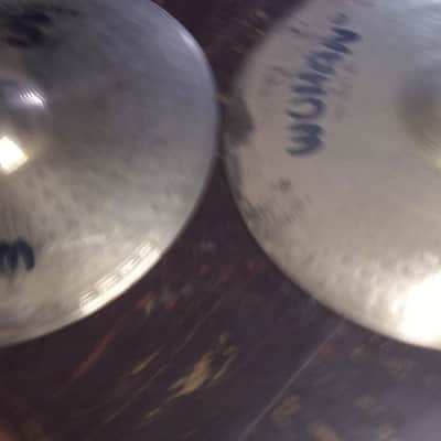 Wuhan S series 14” hihat cymbals B20 brass hand-hammered image 1