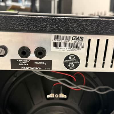 Crate MX65R 2-Channel 65-Watt 1x12" Solid State Guitar Combo 2000s - Black image 3