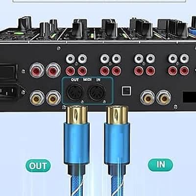 c-Pin DIN MIDI Cable Male to Male Midi Cables Compatible with MIDI Keyboard/Synthesizer/Guitar Multi Effects/Audio Interface/Audio Mixer/Audio Amplifier/External Sound Card (1.5Feet/0.5m) image 2