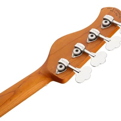 Sadowsky MetroExpress 21-Fret Vintage M/J Bass, Roasted Maple Fingerboard, 4-String - Solid Silver Metallic High Polish image 8
