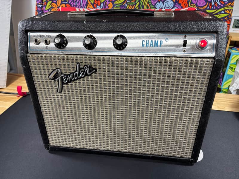 Fender Champ 6-Watt 1x8" Guitar Combo 1974 with Fat Jimmy Speaker image 1