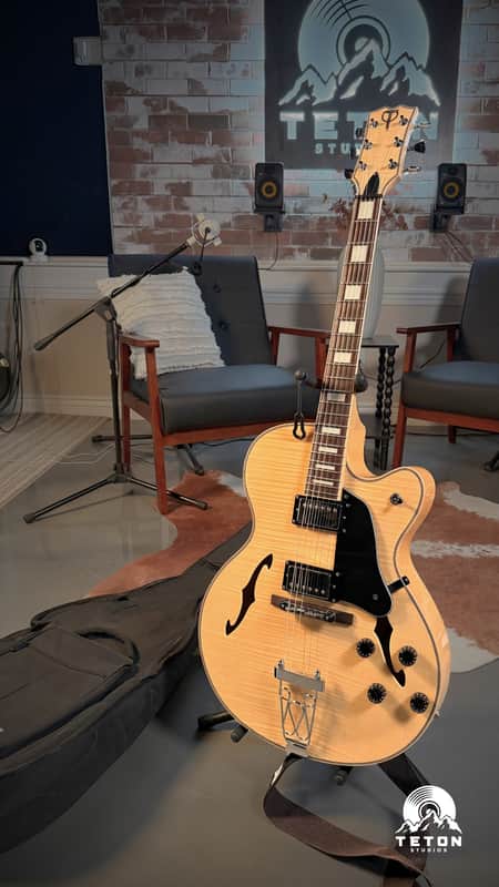 Teton F1433FM 'F' Series Hollow Body Guitar 2010s - Present | Flamed Maple Natural image 1