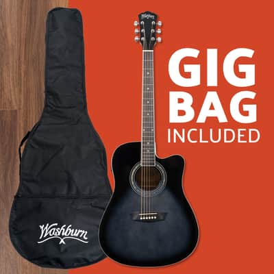 Washburn WA90CE Acoustic-Electric Guitar Kit – Dreadnought Cutaway, Built-In Tuner, Okoume Body – Perfect Holiday Gift for Adults, Beginners, Musicians & Live Performance image 6