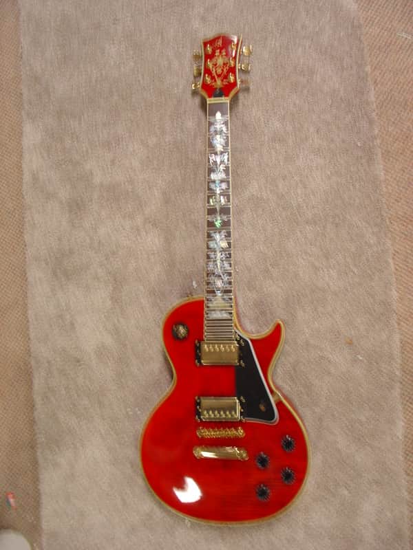 Custom Custom LP style guitar ! MOP Inlays ! Nice Top ! 1990 Various image 1