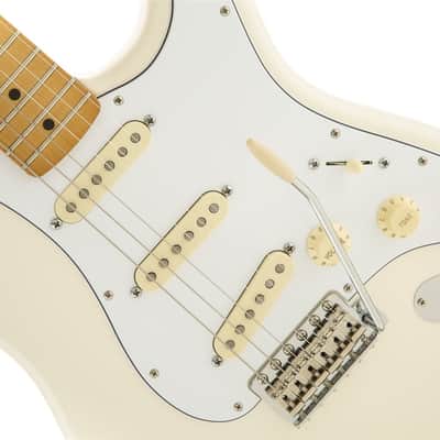 Fender Jimi Hendrix Stratocaster Guitar Maple Fingerboard, Olympic White w/ Gig Bag image 2