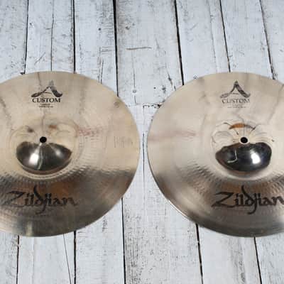 Zildjian A Custom 14 Inch Hi Hat Cymbal Pair 14" Hi Hats Drum Cymbals A20510 image 1