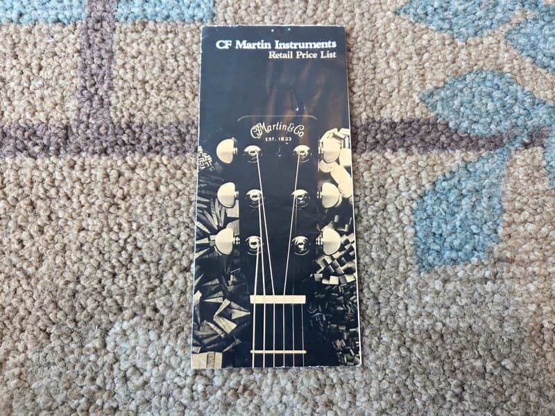 Vintage 1977 Martin Guitar Price List! Rare, Original Case Candy! image 1