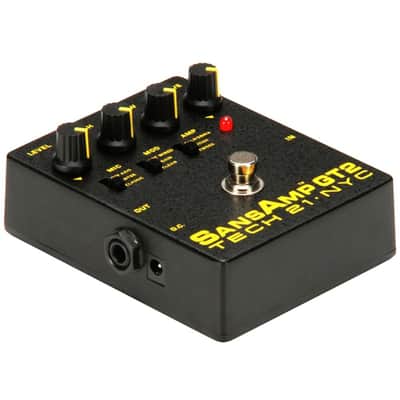 Tech 21 SansAmp GT2 Tube Amp Emulator Pedal Bundle w/ 2-Pack Strukture S6P48 Woven Right Angle Patch Cables, 12-Pack Guitar Picks and Liquid Audio Polishing Cloth image 4