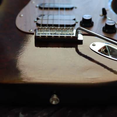 GB Liuteria build to order Traditional Strato walnut burl brown relic image 4