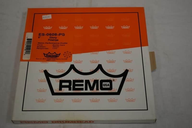 Remo Pinstripe Ebony Drum Head 8" image 1