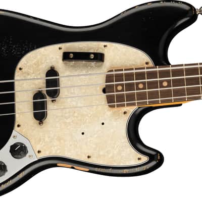 Fender JMJ Road Worn Mustang Bass - Black image 4