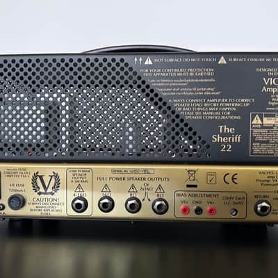 Victory Amps Sheriff 22 Compact Series 2-Channel 22-Watt Guitar Amp Head 2010s - Black/Gold MINT image 3