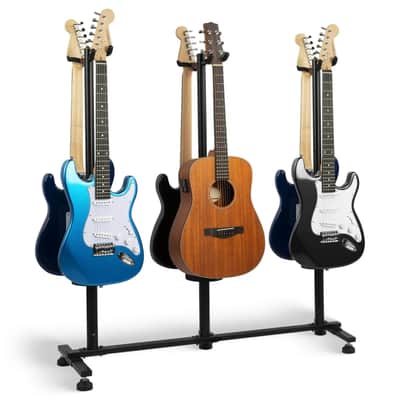 6-Guitar Floor Stand – Adjustable Multi-Guitar Holder for Acoustic, Electric, Bass & Banjo – Heavy Duty Folding Rack image 1