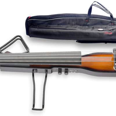 STAGG Brown Electric Double Bass With Gigbag Plus 1/4" Output Jack EUB Electric Upright Bass image 2
