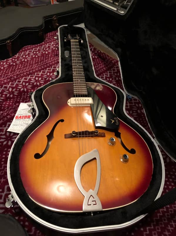 1961 VINTAGE Guild T50 Slim Archtop Sunburst Franz P90 Hoboken w/ Hardshell Case image 1