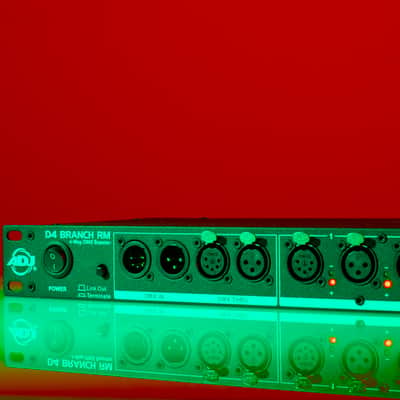 American DJ D4 Branch RM Rack Mount 4-Way DMX Distributor w/XLR IO Jack+4 Cables image 4
