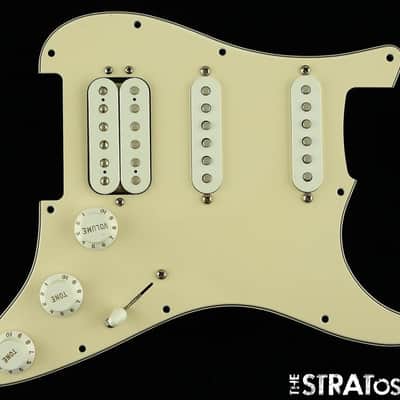 USED Fender MIM Strat HSS LOADED PICKGUARD Aged White image 1