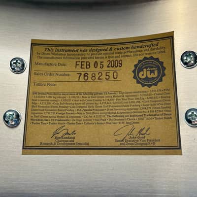 DW Collector's Series Stainless Steel 5.5x14" Snare Drum w/ Nickel Hardware image 25