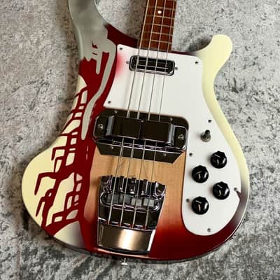 Rickenbacker 4001 C64 Mod. - Firegro "Psychedelic Paint - [4.50Kg] image 3