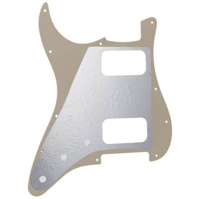 11 Holes Round Corner HH Strat Pickguard 2 Humbuckers for American/Mexican Fender Standard Stratocaster Electric Guitar, 3Ply Cream image 3