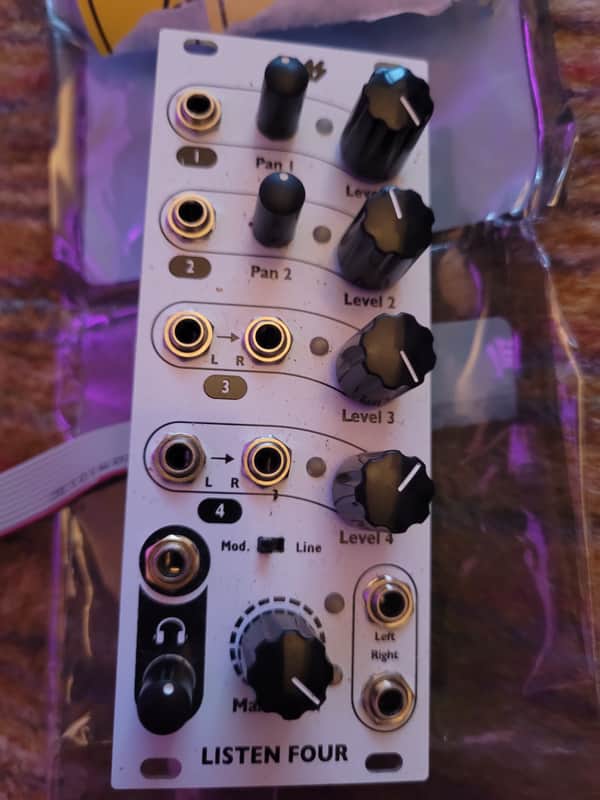 4ms Listen Four 4-Channel Stereo Mixer Module image 1
