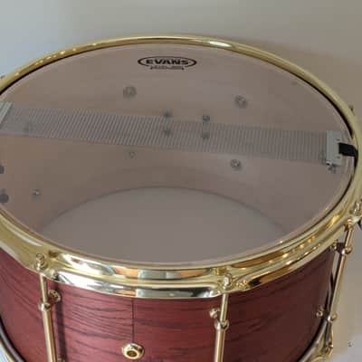 Savior Custom Drums 14x8" Oak/Maple snare drum - Burnt Orange/Red image 10