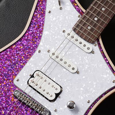 Cream Guitars Revolver Deluxe - Galaxy Purple Glitter image 3