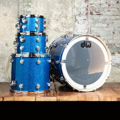 DW Collector's Series SSC Maple 4-Piece Drum Set - Blue Glass - Free Shipping image 1