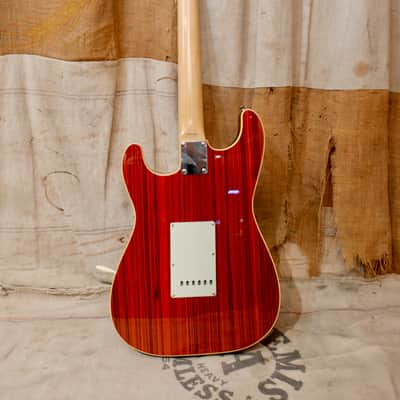 Fender Japan Zebrawood Custom Stratocaster ST68-HO 2002 - Translucent Red image 8