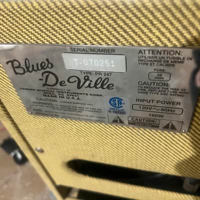 Fender Blues DeVille 2-Channel 60-Watt 4x10" Guitar Combo 1994 - 1996 - Tweed image 6