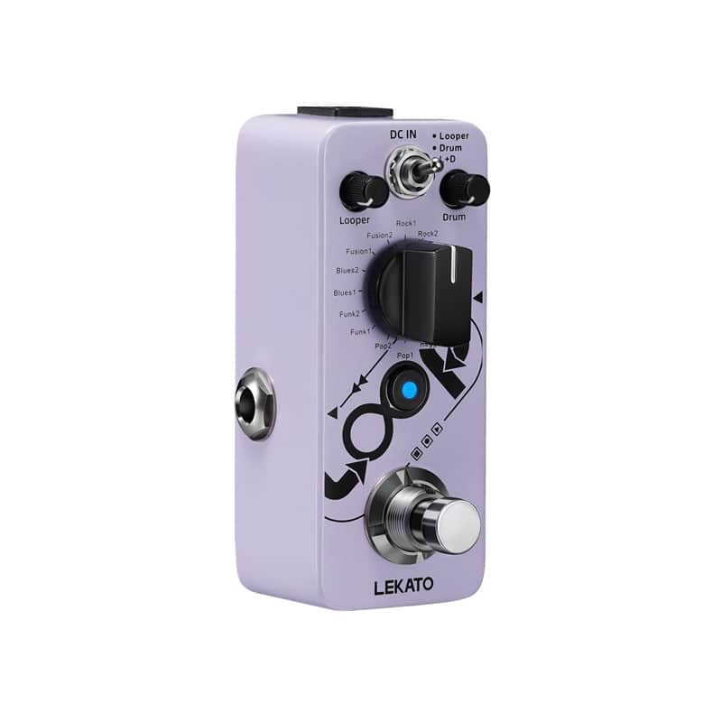 LEKATO Looper Guitar Pedal, Loop Drum Machine with 20 Minutes Loop, 16 Different Drum Grooves, 3 Modes, Tap Tempo, Overdubs with the Micro Looper Drum Pedal, Mini Guitar Pedals for Electric Guitar image 1