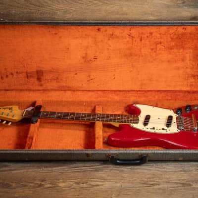 1965 Fender Mustang Rosewood Fretboard w/ Original Case - Dakota Red image 20
