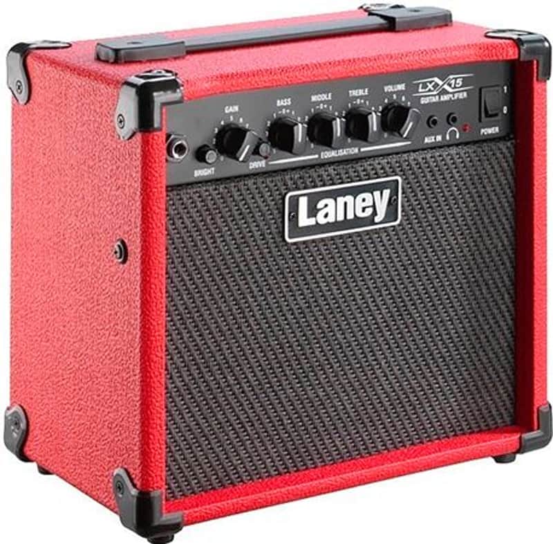 Laney LX15 Electric Guitar Amplifier Combo 2x5" 15 Watts Red image 1