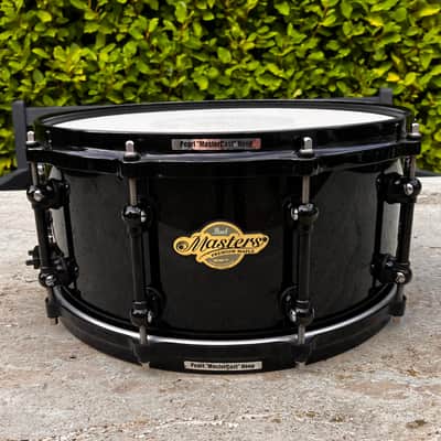 ✮GORGEOUS✮ PEARL Masters PREMIUM MAPLE 14x6.5 SNARE✮BLACK SPARKLE✮4Ply✮Reference image 2