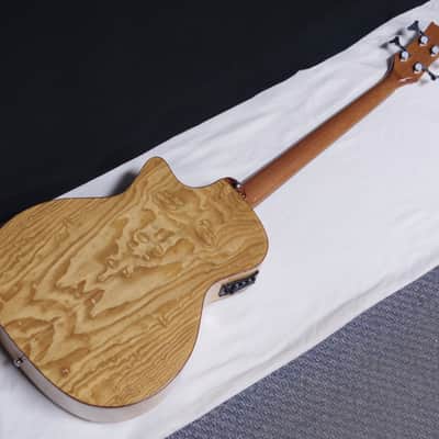 DEAN Exotica Quilt Ash acoustic electric 4-string BASS guitar w/ Gig Bag NEW EQABA image 6