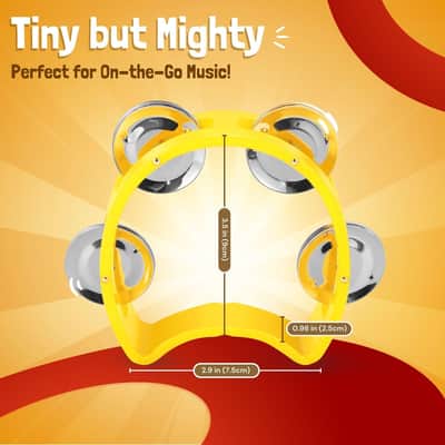Tambourine Hand Bell Percussion Musical Instruments Set Of 2 | Reverb