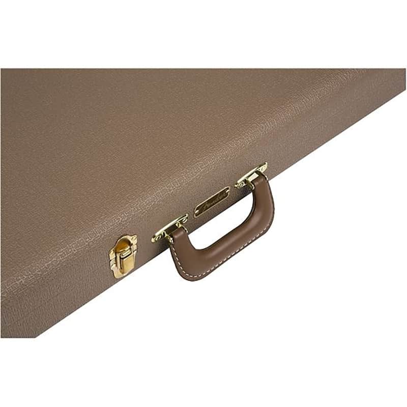 Fender G&G Deluxe Strat/Tele Hardshell Case, Brown with Gold Plush Interior 2016 image 4