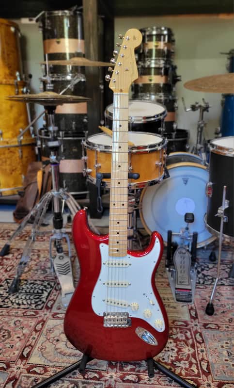 Modified Fender Jimmy Vaughn Stratocaster W/ Classic Vibe MX Neck - Candy Apple Red Incl HSC (C016-12) image 1