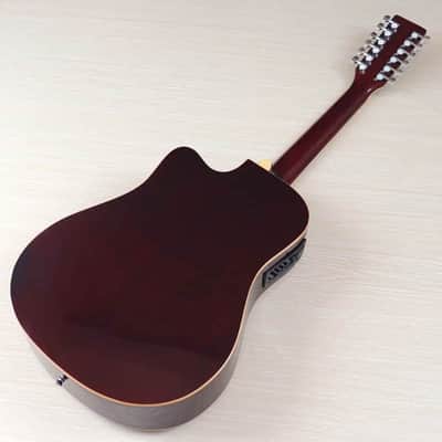 Custom 12 String Acoustic Electric Guitar, Spruce Sapele Body, Mahogany Neck image 5