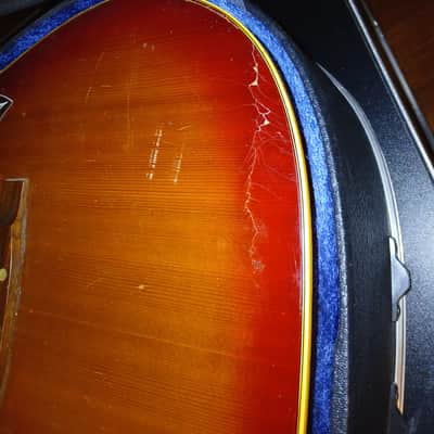 Vintage 1970s Granada W-65 Hummingbird Copy Acoustic Guitar PROJECT Japan Fender Hard Case image 4